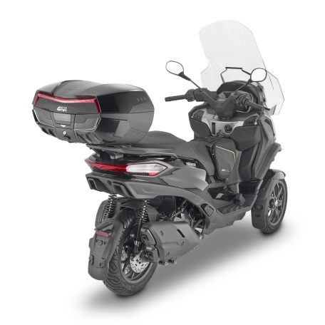GIVI V58NNB MAXIA 5 – 58L Monokey® hátsó doboz - festett fekete + fekete fedél /piros prizma MonoKEY