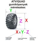 WANDA gumiköpeny ATV/quad 25X10.00-12 6PR P375 50J TL STANDARD kettős fehér csík  futófelület magasság 27MM