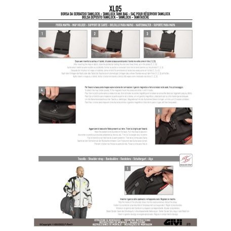 Tanktáska GIVI XL05B Tanklock felfogatással (csak néhány motortípusra jó)