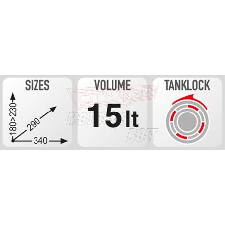 Tanktáska GIVI XStream XS320Y Tanklock felfogatással (csak néhány motortípusra megfelelő)