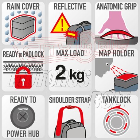 Tanktáska GIVI XStream XS320Y Tanklock felfogatással (csak néhány motortípusra megfelelő)