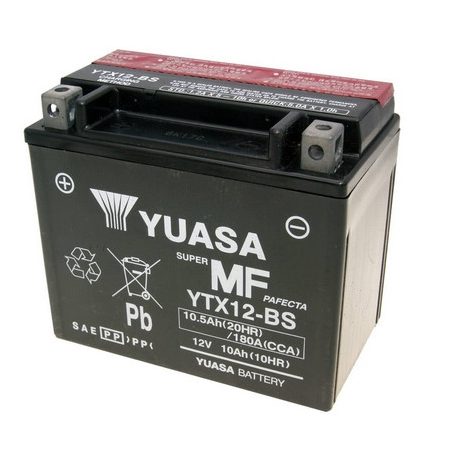 Akkumulátor 12V 10AH YTX12-BS YUASA MF 180A(EN)