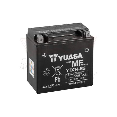 Akkumulátor 12V 12AH YTX14-BS YUASA MF 210A(EN)