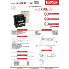 Akkumulátor 12V 30AH YTX30L-BS 400A BS márkájú