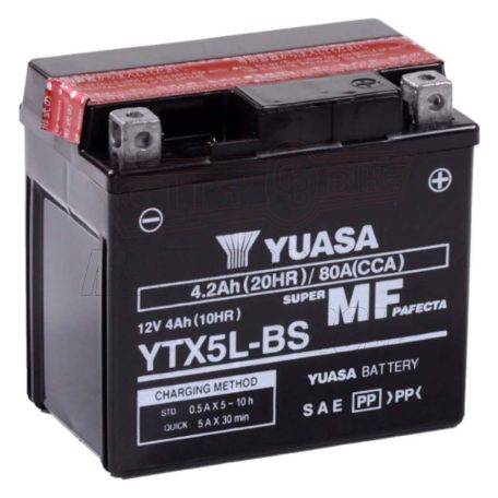 Akkumulátor 12V 4AH YTX5L-BS YUASA MF 80A(EN)