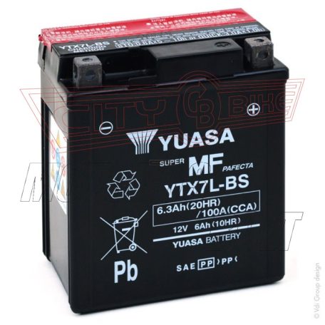 Akkumulátor 12V 6AH YTX7L-BS Yuasa MF 100A(EN)