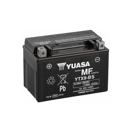 Akkumulátor 12V 8AH YTX9-BS YUASA MF 135A(EN)