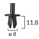 Patent műanyag 8mm furatba