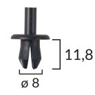 Patent műanyag 8mm furatba