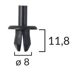 Patent műanyag 8mm furatba