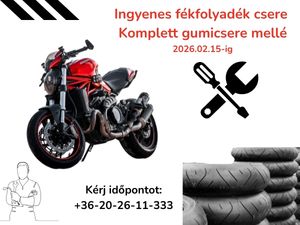 Ingyenes fékfolyadék csere - Komplett gumicserével