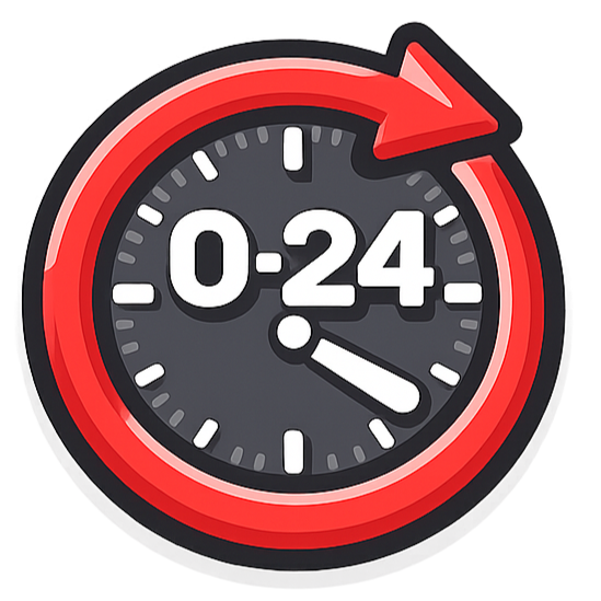 0–24 órás átvétel ikon